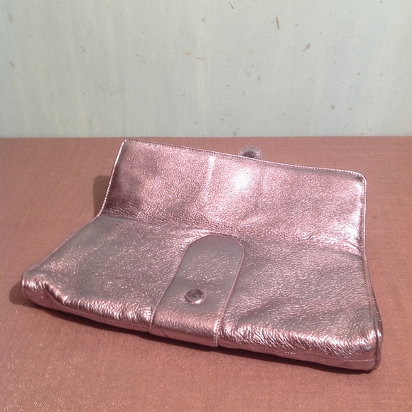 Christian Louboutin | Bags | Christian Louboutin Oversize  CHRISTIAN LOUBOUTIN OVERSIZE PEWTER LEATHER CLUTCH